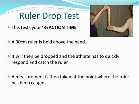 ruler drop test protocol|ruler drop test chart.